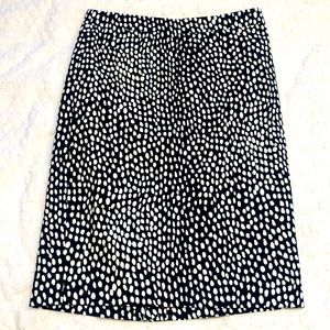 NWT J. Crew Factory Leopard Print Pencil Skirt Navy & white size 00